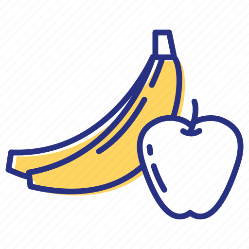 Apple, bananas, diet, fruits icon - Download on Iconfinder