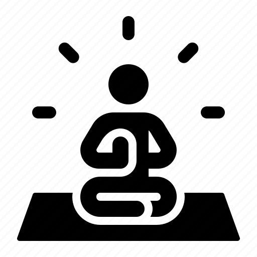 Meditation, yoga, relaxing, exercise, wellness, man icon - Download on Iconfinder