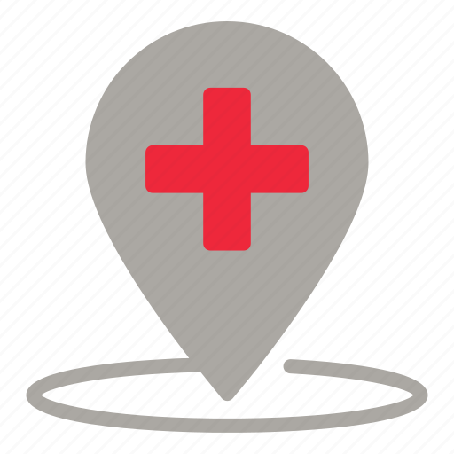 Map, hospital, location, pin, medical icon - Download on Iconfinder