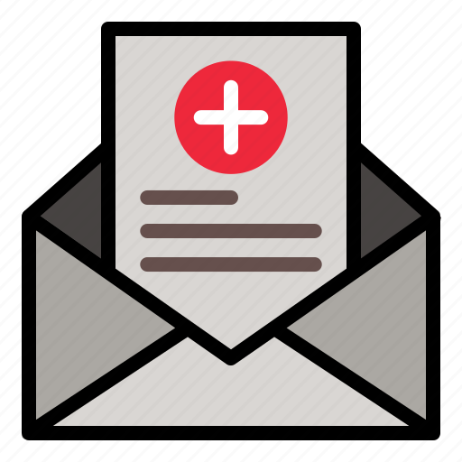 Envelope, diagnosis, message, medical, healthcare icon - Download on Iconfinder