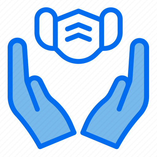 Hand, mask, healthcare, health, medical, medicine icon - Download on Iconfinder