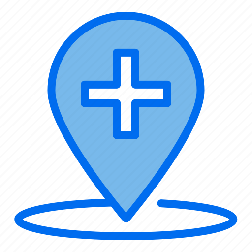 Map, hospital, location, pin, medical icon - Download on Iconfinder