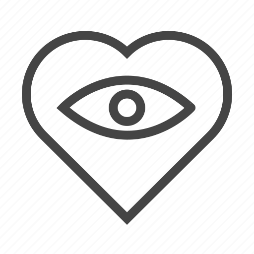 Eye, heart, love, romance, romantic, valentine, view icon - Download on Iconfinder