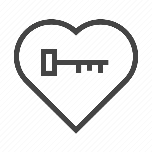 Heart, key, lock, love, protection, secure, valentine icon - Download on Iconfinder