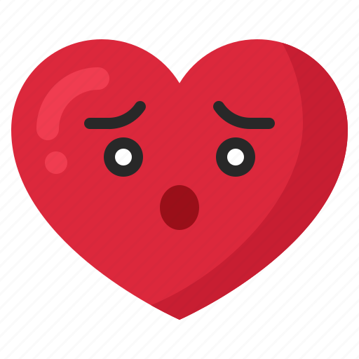 Expression, feeling, heart, emoticon, emoji, emotion, worry icon - Download on Iconfinder
