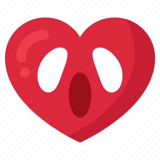 Expression, feeling, heart, emoticon, emoji, emotion, scream icon - Download on Iconfinder