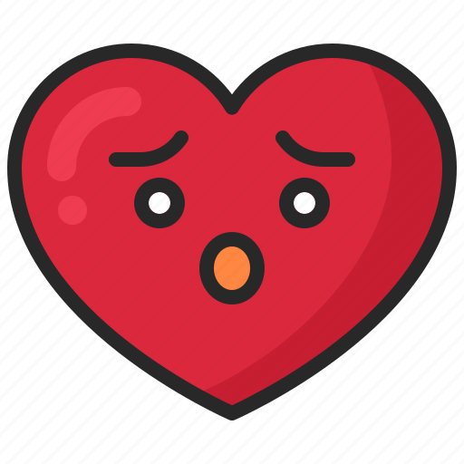 Expression, feeling, heart, emoticon, emoji, emotion, disappointment icon - Download on Iconfinder