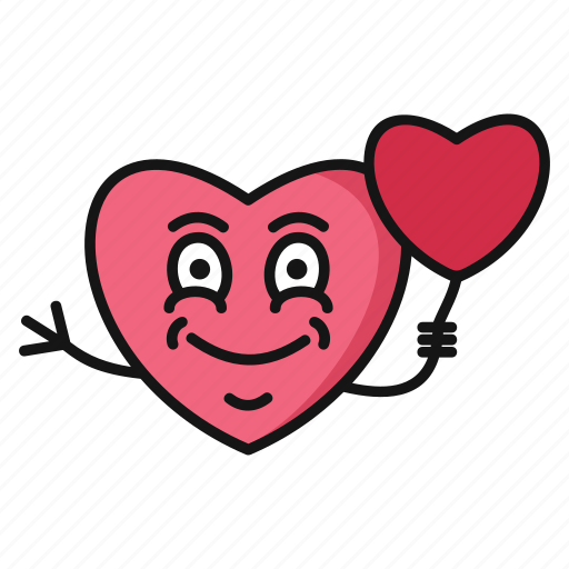 Balloon, valentine day, heart, valentine, emoji, emotions icon - Download on Iconfinder