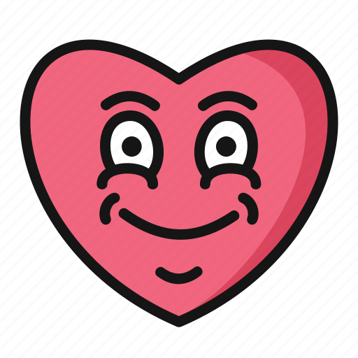 Smile, valentine day, heart, valentine, emoji, emotions icon - Download on Iconfinder