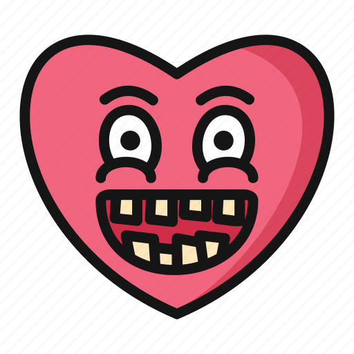 Laugh, valentine day, heart, valentine, emoji, emotions icon - Download on Iconfinder