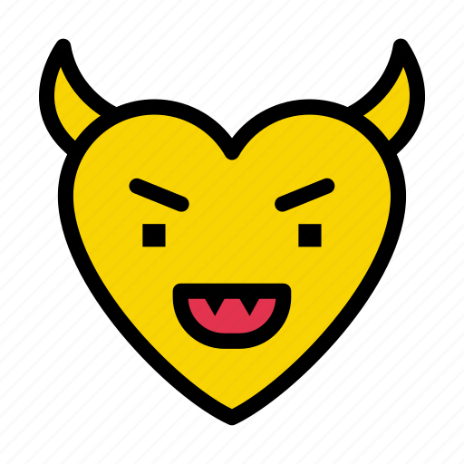 Angry, face, heart, feeling, emoticon icon - Download on Iconfinder