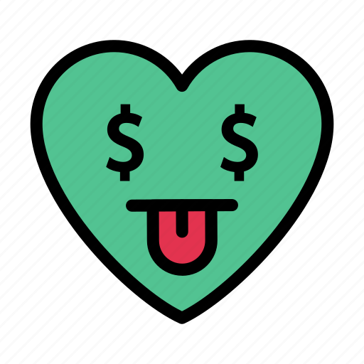 Dollareyes, face, heart, emoticon, smiley icon - Download on Iconfinder