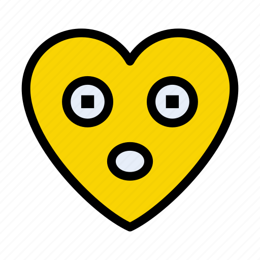 Heart, emoji, astonishedface, smiley, face icon - Download on Iconfinder