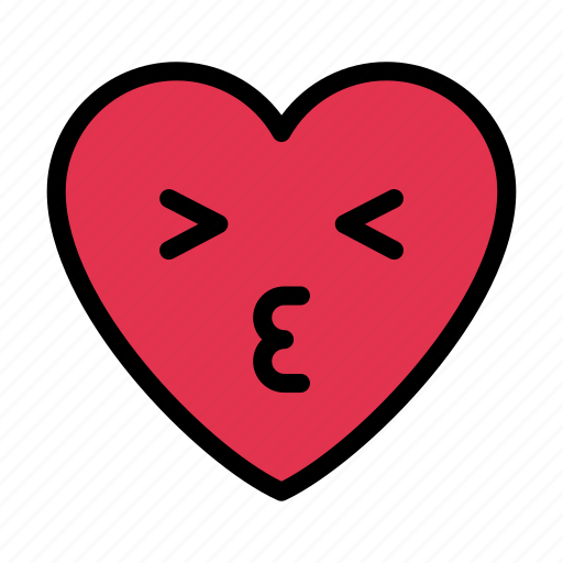 Kiss, love, heart, face, emoji icon - Download on Iconfinder
