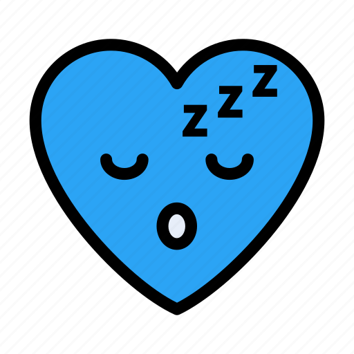 Sleepy, face, heart, emoji, emoticon icon - Download on Iconfinder