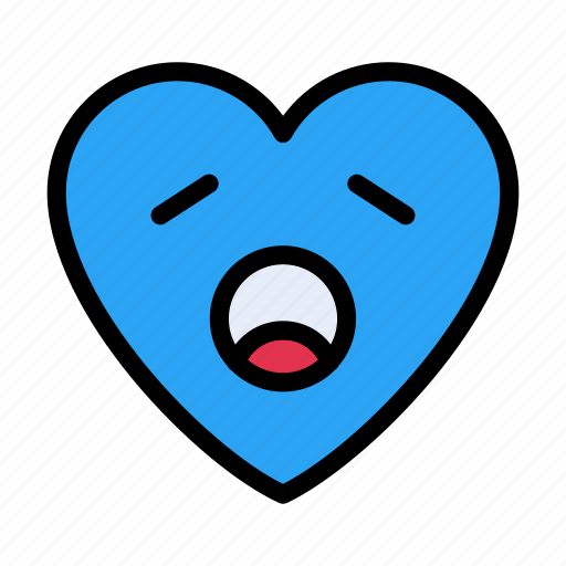 Tiredface, emoji, heart, smiley, emoticon icon - Download on Iconfinder