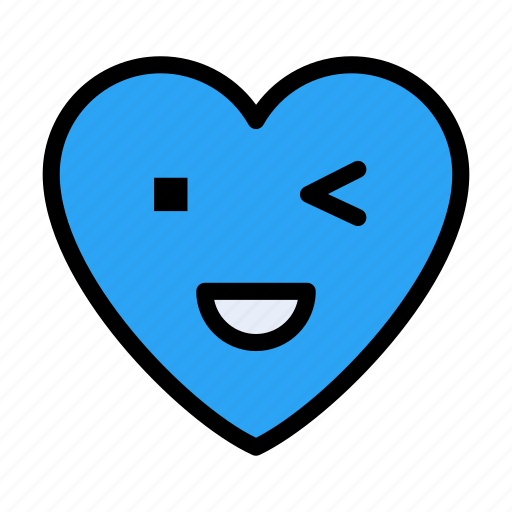 Winkingeye, heart, emoji, face, emoticon icon - Download on Iconfinder