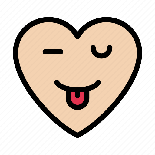 Winkingfacewitheye, heart, feeling, emoji, face icon - Download on Iconfinder