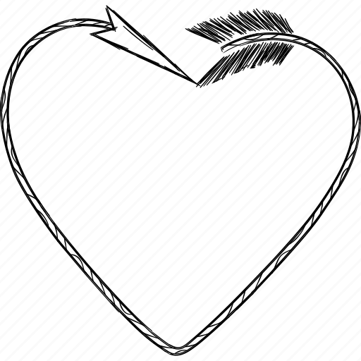 Heart, shape, arrow, vintage, leaf, romance, love icon - Download on Iconfinder