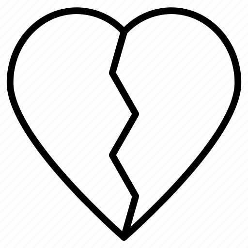 Broken, heart, break, up, heartbreak, relationship icon - Download on Iconfinder