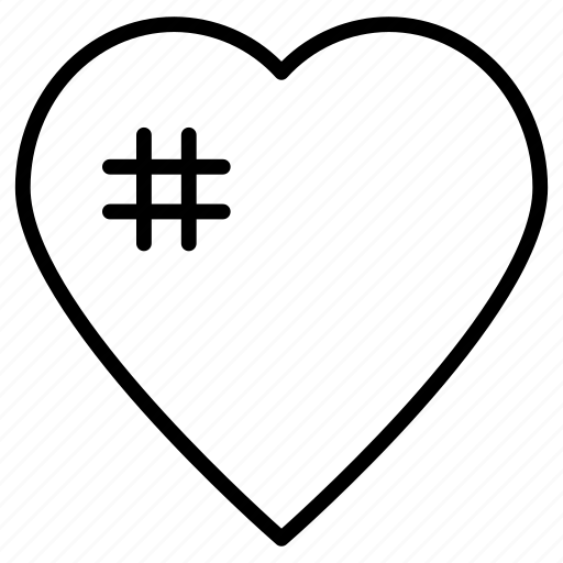 Heart, love, peace, hash icon - Download on Iconfinder