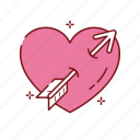 arrow, heart, love, romance, valentine
