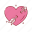 arrow, heart, love, romance, valentine 