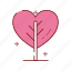 heart, love, romance, tree 