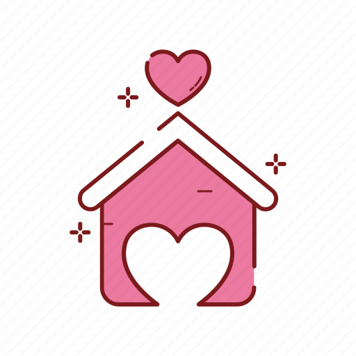 Heart, home, house, love, romance, romantic, valentine icon - Download on Iconfinder