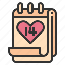 heart, calendar, love, romance, day, romantic, valentine