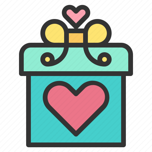 Heart, gift, box, love, and, romance, valentines icon - Download on Iconfinder