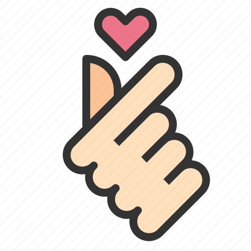 Heart, romantic, feelings, fingers, love, hand, mini icon - Download on Iconfinder