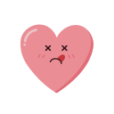 sad, unhappy, heartbreak, sorrowful, expression, emoji, emoticon, face, heart