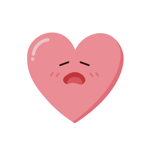 Heart, unhappy, emoji, expression, sad, valentine, emotion icon - Free download