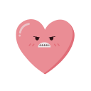 heart, angry, rage, love, valentines, bad, sad, emoticon, emoji
