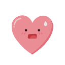 shock, wow, surprised, love, emoticon, adorable, heart, valentines