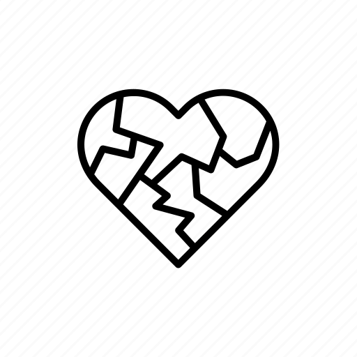 Brittle, broken, heart, love, piece, pieces icon - Download on Iconfinder