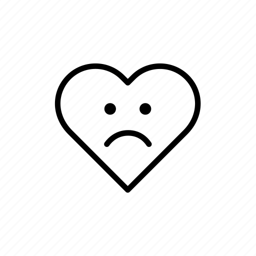 Emoji, emoticon, face, heart, love, sad, unhappy icon - Download on Iconfinder