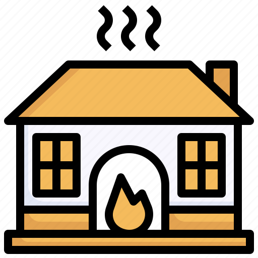 House, flame, home, heating, buildings icon - Download on Iconfinder