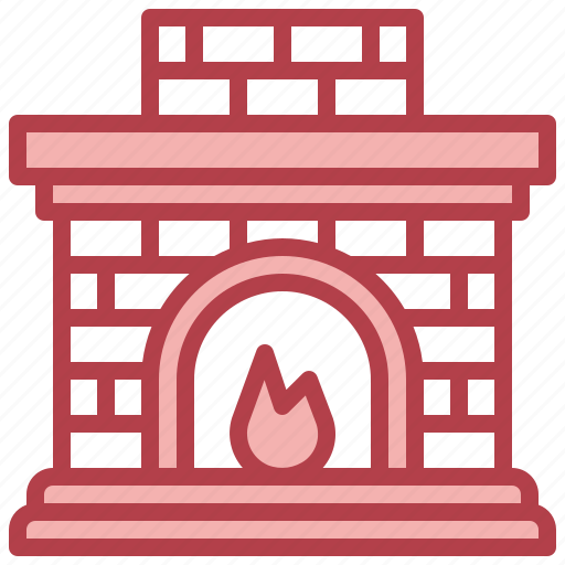 Fireplace, fire, warm, living, room, chimney icon - Download on Iconfinder