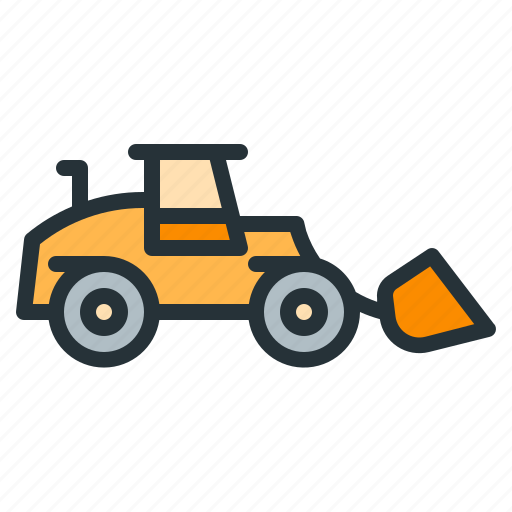 Construction, duty, front, heavy, loader, machinery, truck icon - Download on Iconfinder