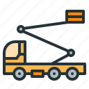 crane, duty, heavy, ladder, machinery, truck, vehicle
