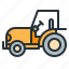 paver, road, roller, tractor, vehicle 