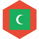 country, flag, maldives, world