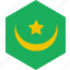 country, flag, mauritania, world 