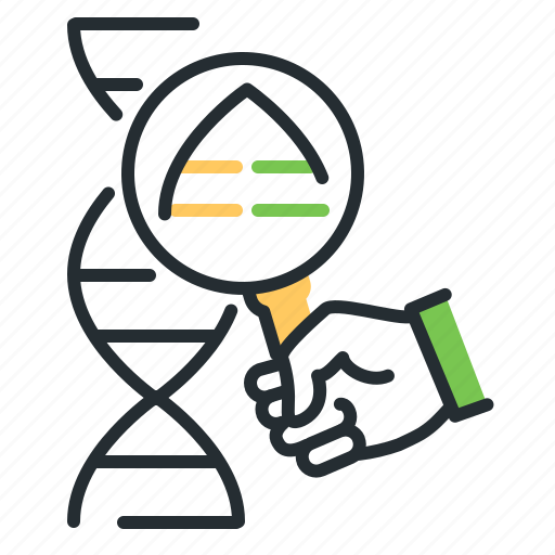 Dna, science, magnifier, research icon - Download on Iconfinder