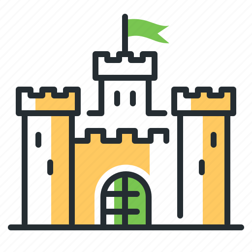 Castle, fortress, middle ages, historic building icon - Download on Iconfinder