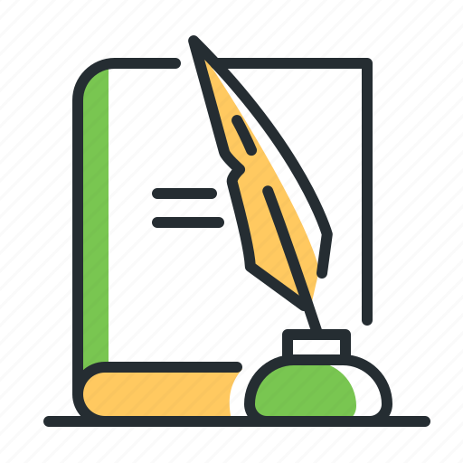 Poetry, book, writing, pen and ink icon - Download on Iconfinder