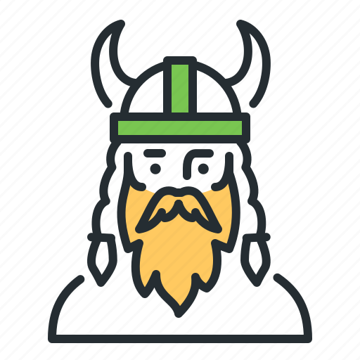 Viking, warrior, horned helmet, man icon - Download on Iconfinder