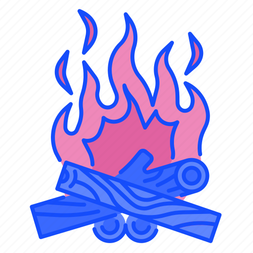 Bonfire, fire, nature, campfire, burn, heat, camp icon - Download on Iconfinder